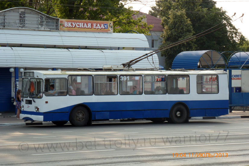 Белгородский Троллейбус № 391, остановка "Аэропорт", 2013 год.