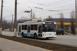 Белгородский Троллейбус № 419, ул. Губкина,  2016 год, маршрут № 8.