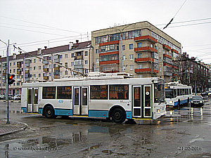 Белгородский Троллейбус № 429, ул. Вокзальная, 2016 год, 01 февраля.